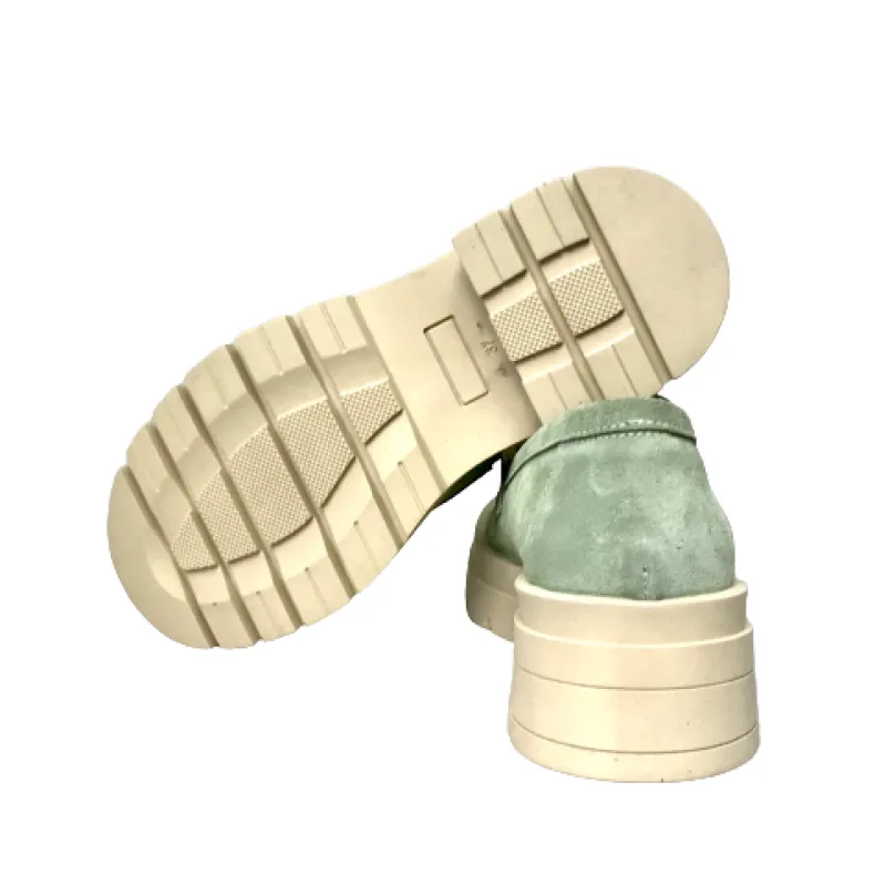 Moccasin With Sage Tank Sole