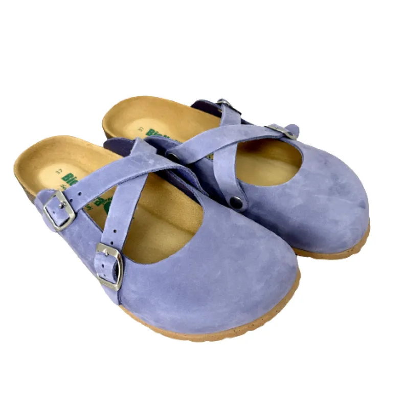 Mules In Bionatura Wisteria-colored Nubuck