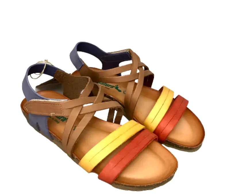 Multicolor Bionatura Sandal In Leather