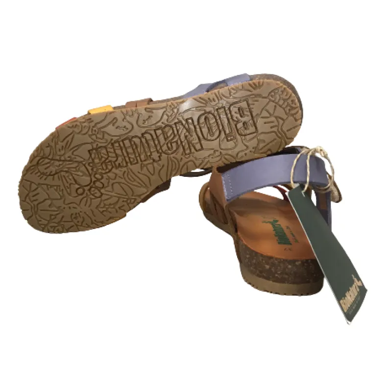 Multicolor Bionatura Sandal In Leather