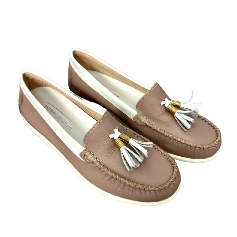 Nude Pink Loafer With Tassels