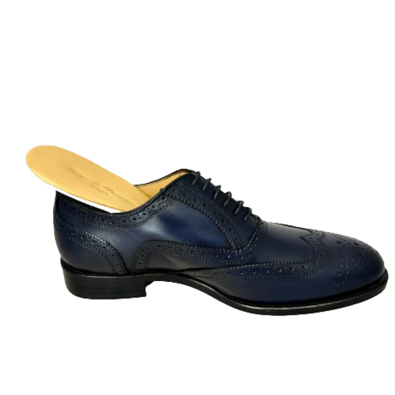 Oxford Leather Sole Stitched Blake – Duilio Navy Blue