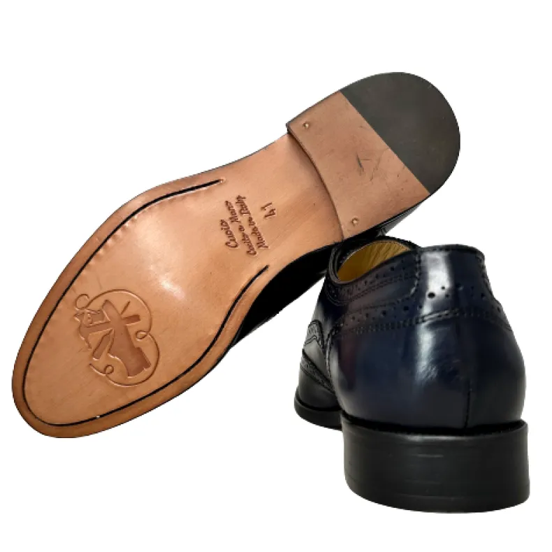 Oxford Leather Sole Stitched Blake – Duilio Navy Blue
