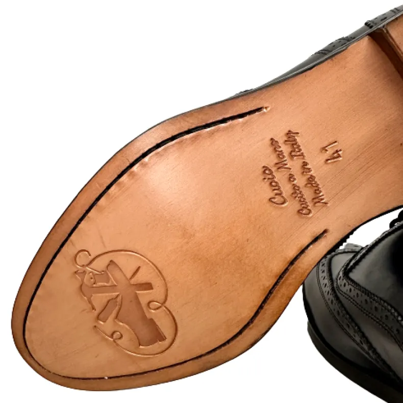 Oxford Leather Sole Stitched Blake – Duilio Navy Blue