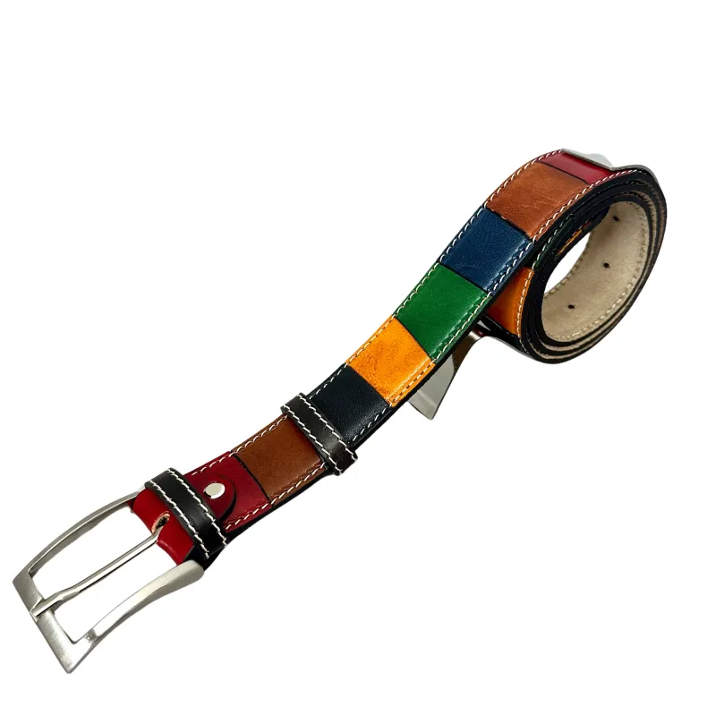 Patches – Multicolor Leather Belt