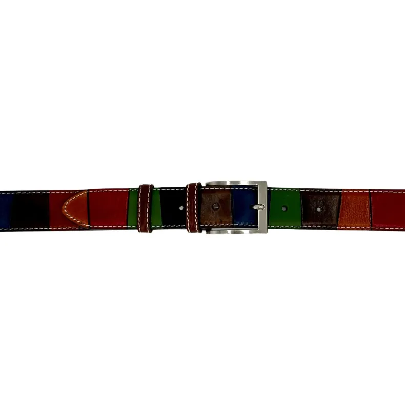 Patches – Multicolor Leather Belt