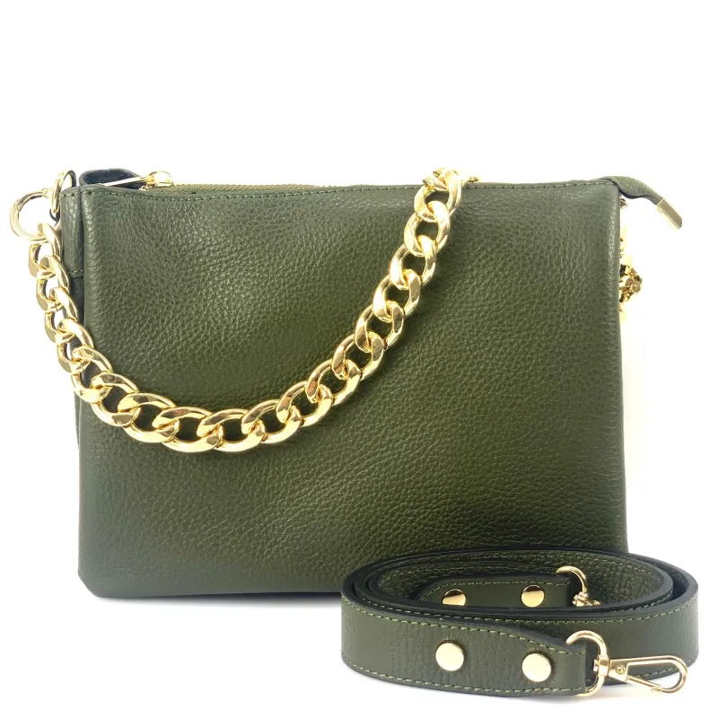 Perla Small – Clutch With Three Compartments And Chain