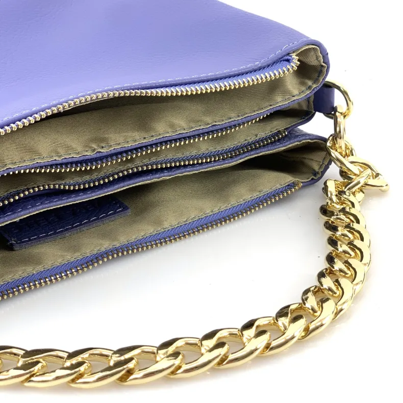 Perla Small – Clutch With Three Compartments And Chain