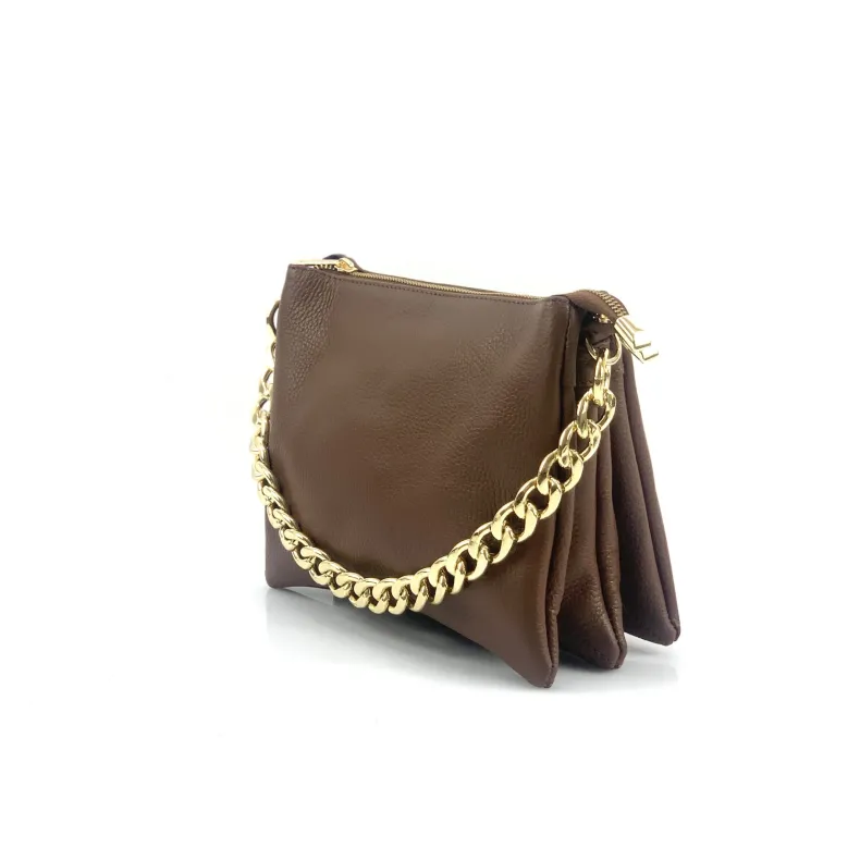 Perla Small – Clutch With Three Compartments And Chain