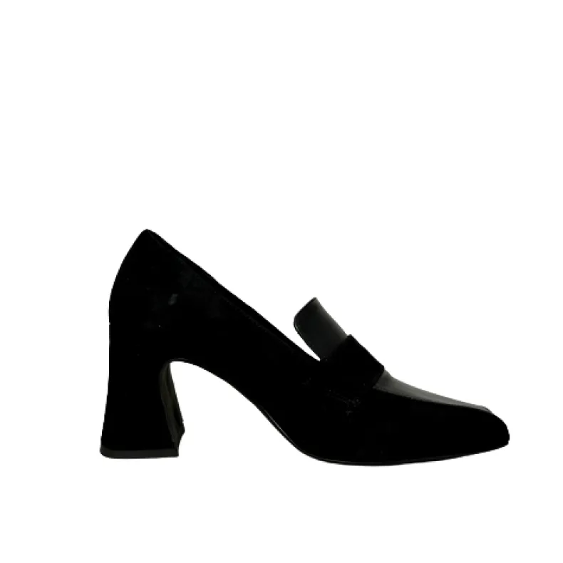 PFV Black Suede And Leather Moccasin