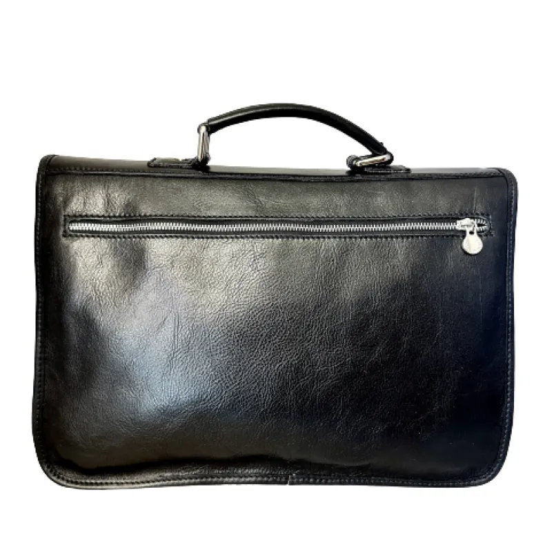 Professional Leather Briefcase With Twist Locks