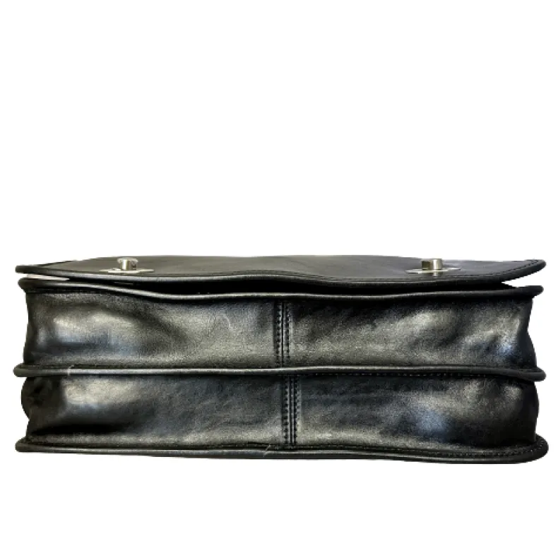 Professional Leather Briefcase With Twist Locks