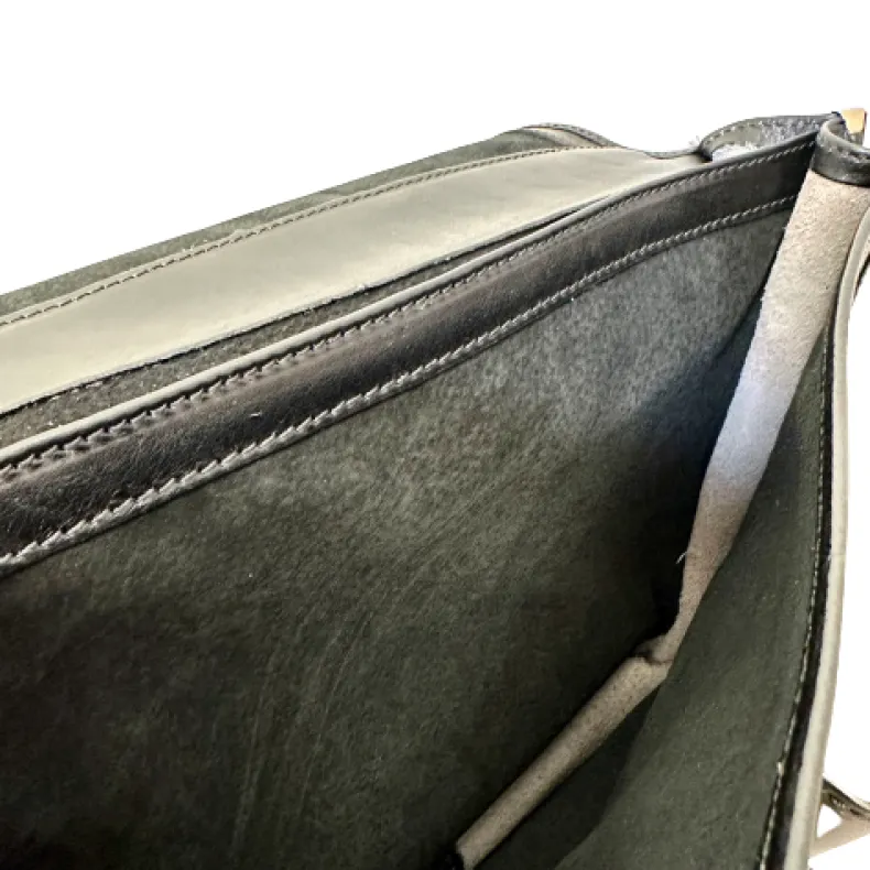 Professional Leather Briefcase With Twist Locks