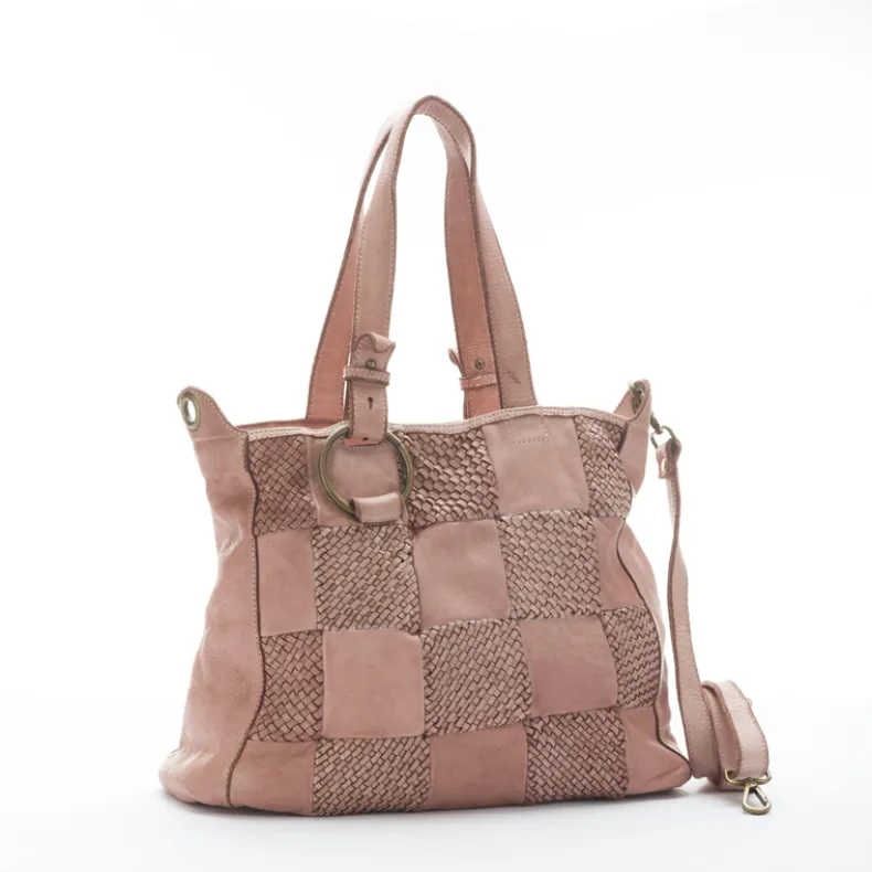 Quilted And Woven Effect Bag