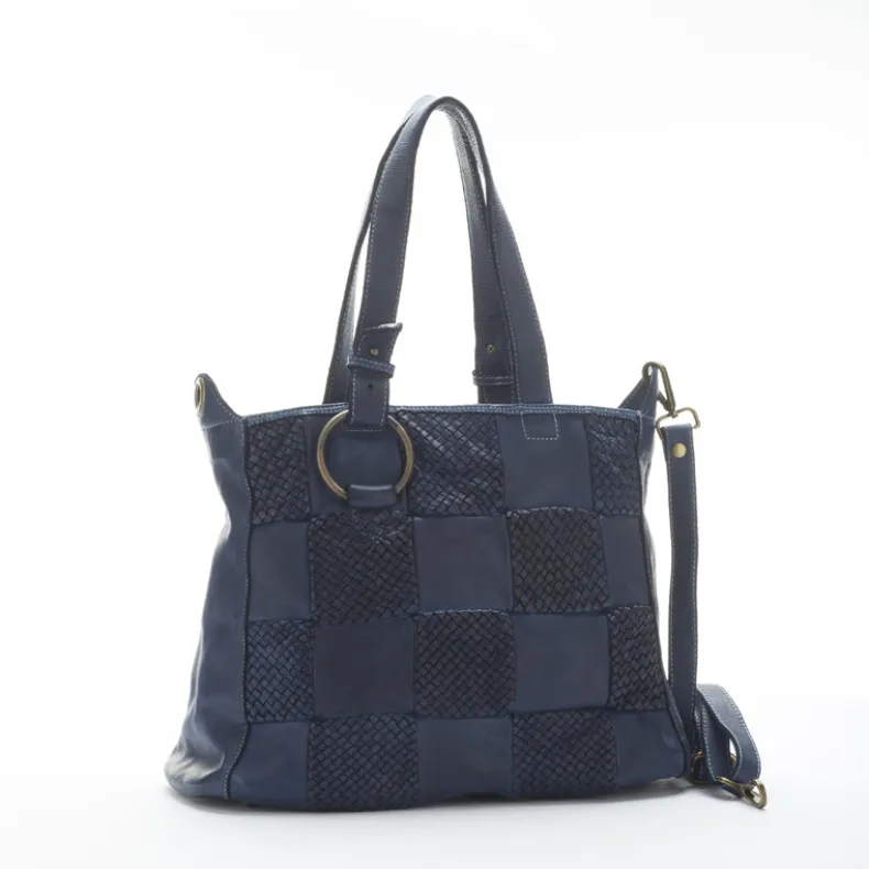 Quilted And Woven Effect Bag