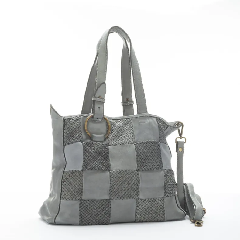 Quilted And Woven Effect Bag