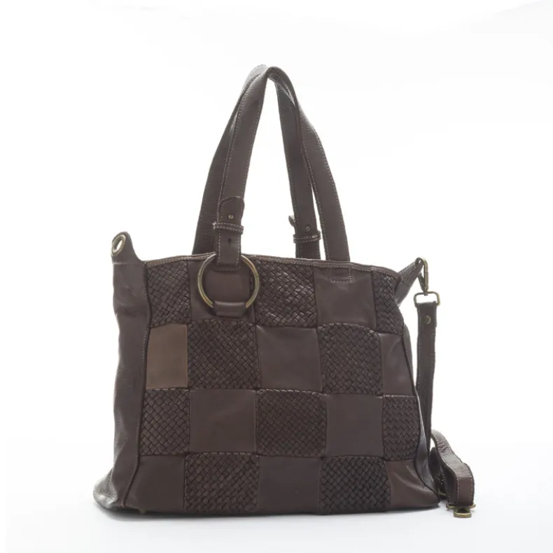 Quilted And Woven Effect Bag