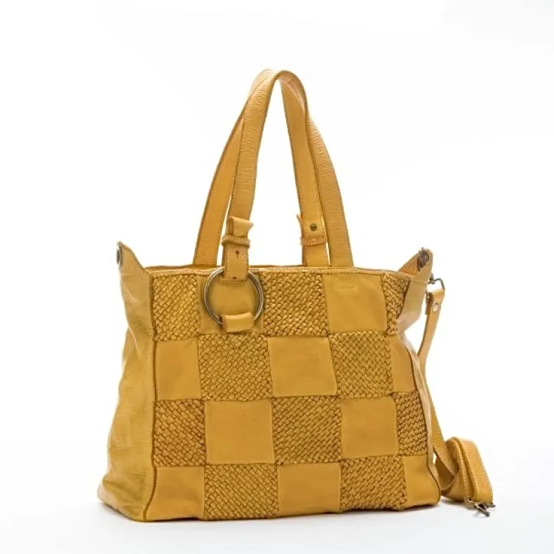 Quilted And Woven Effect Bag
