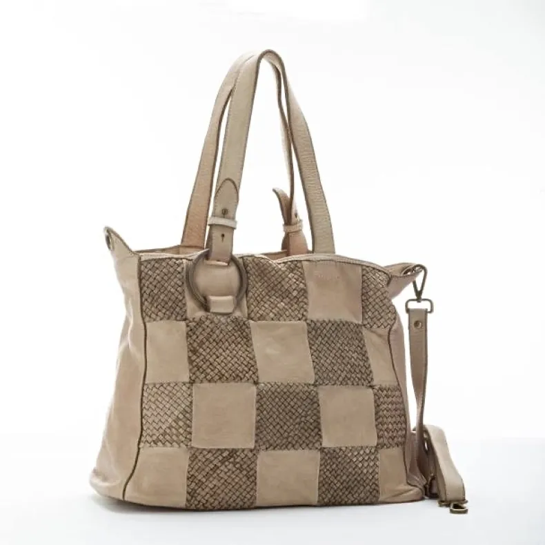 Quilted And Woven Effect Bag
