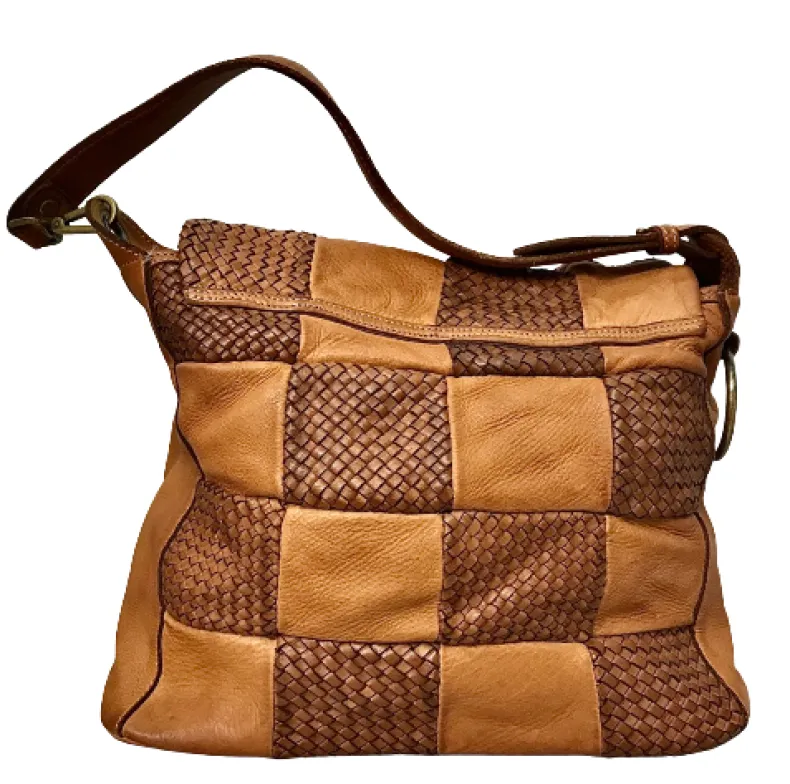 Quilted And Woven Effect Bag