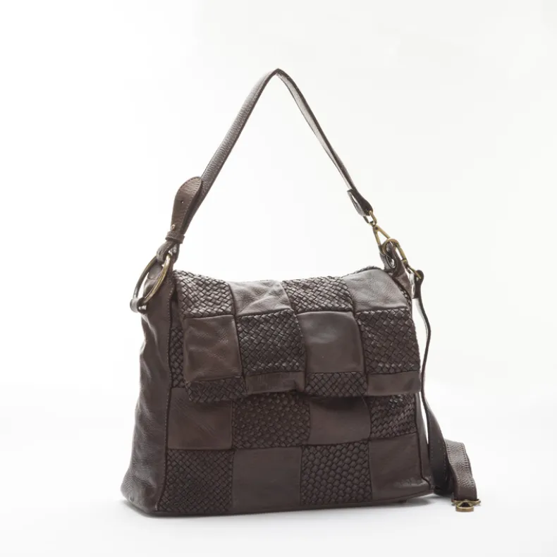 Quilted And Woven Effect Bag