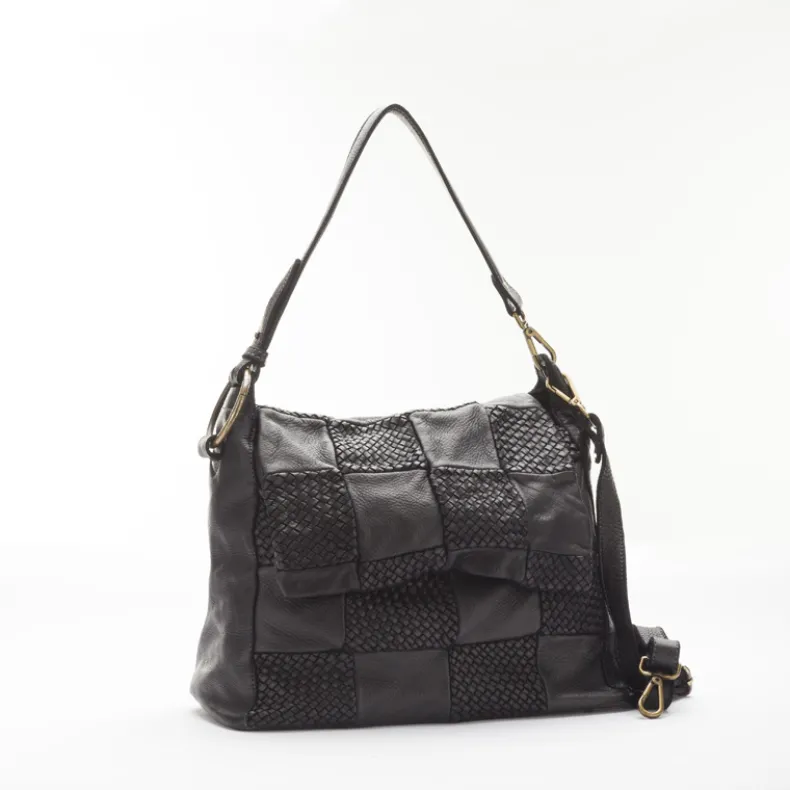 Quilted And Woven Effect Bag