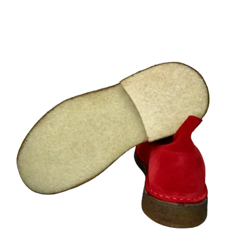 Red Handmade Ankle Boot