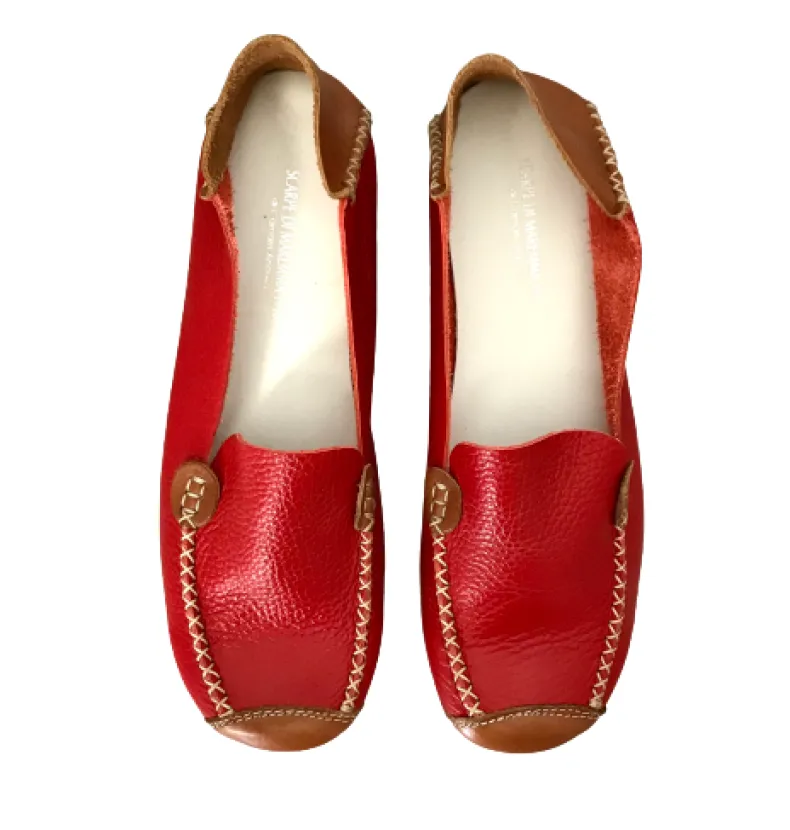 Red Leather Moccasin