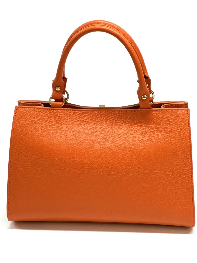 Rigid Bag In Hammered Leather