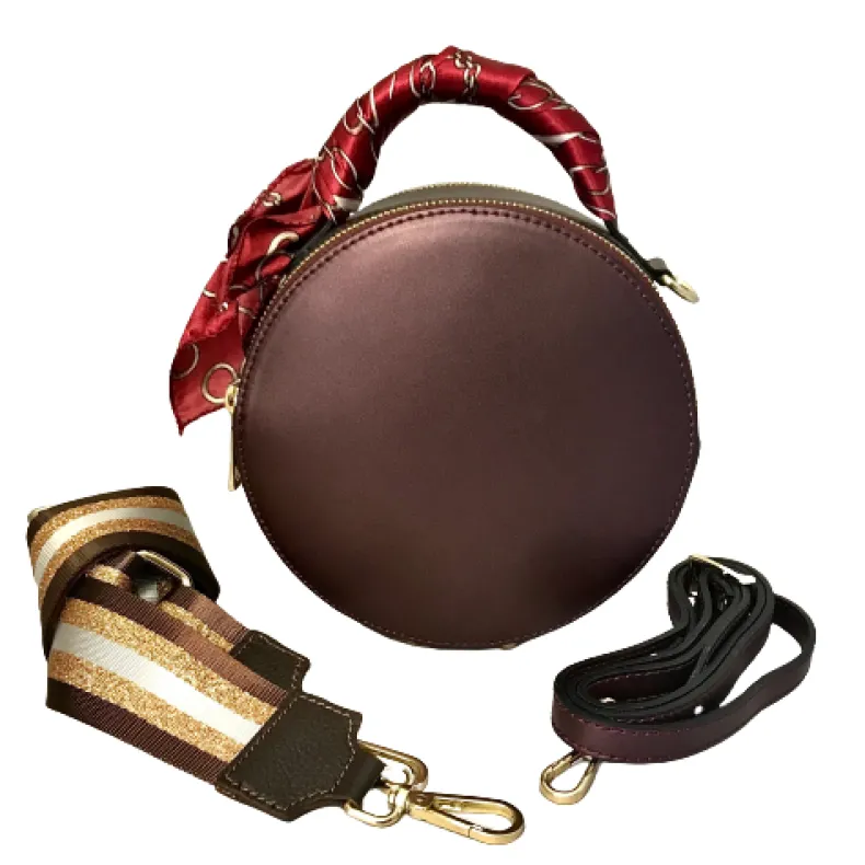 Rigid Eggplant Round Bag