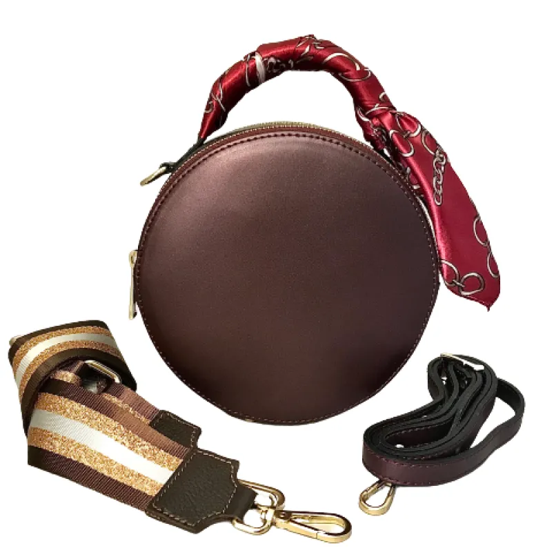 Rigid Eggplant Round Bag