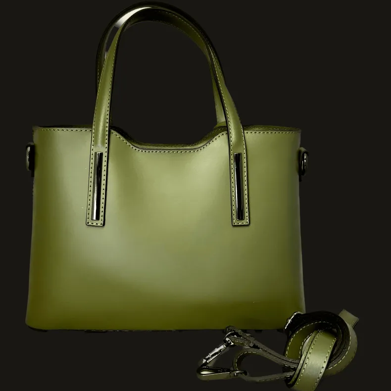 Rigid Handcrafted Bag In Smooth Leather