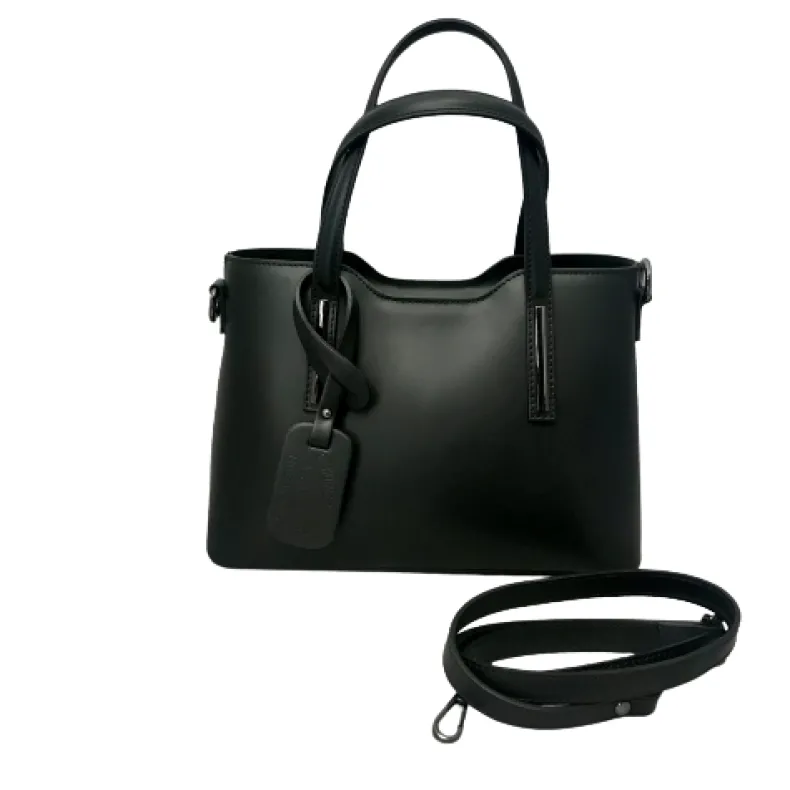 Rigid Handcrafted Bag In Smooth Leather