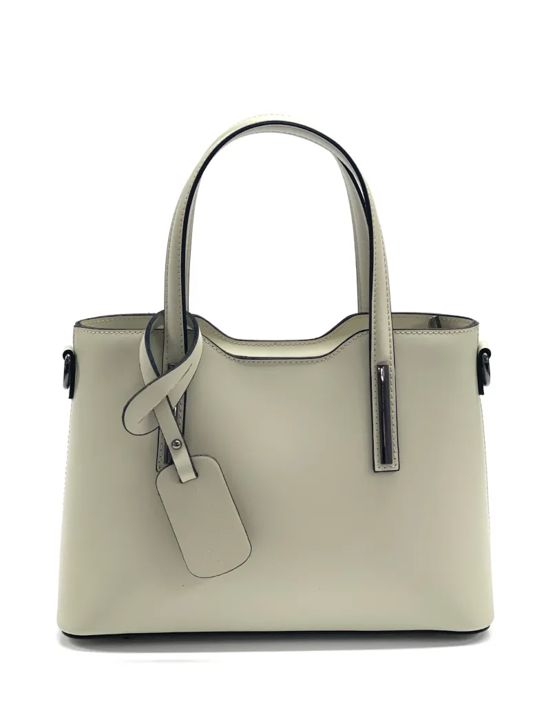 Rigid Handcrafted Bag In Smooth Leather