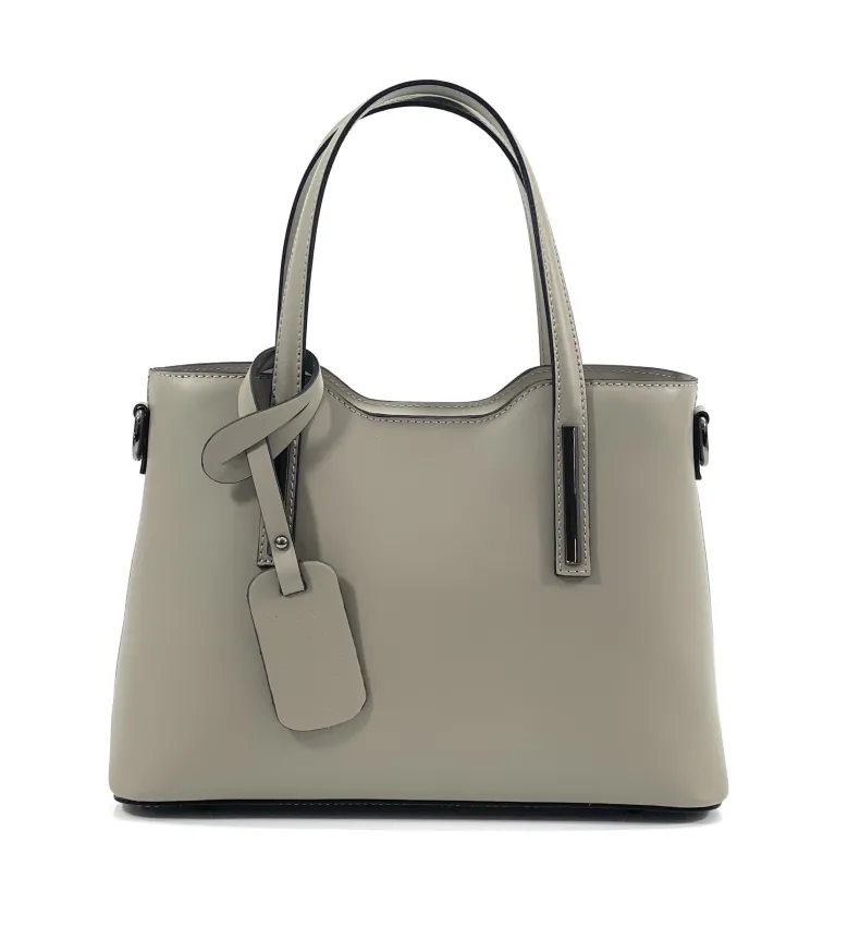 Rigid Handcrafted Bag In Smooth Leather