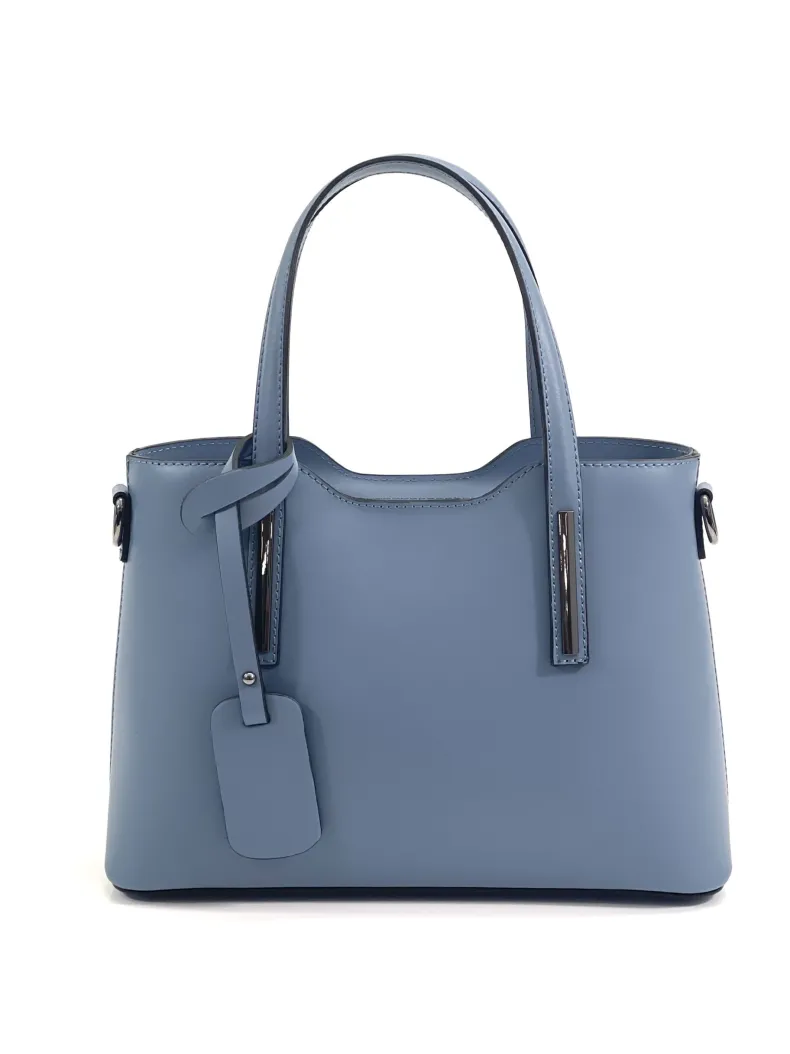 Rigid Handcrafted Bag In Smooth Leather