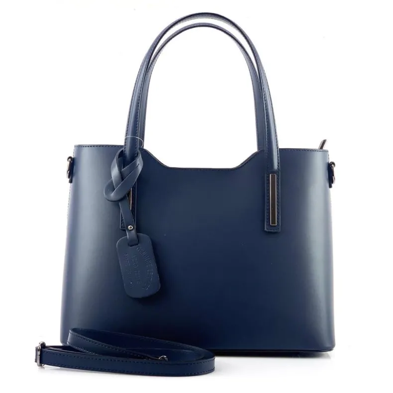 Rigid Handcrafted Bag In Smooth Leather