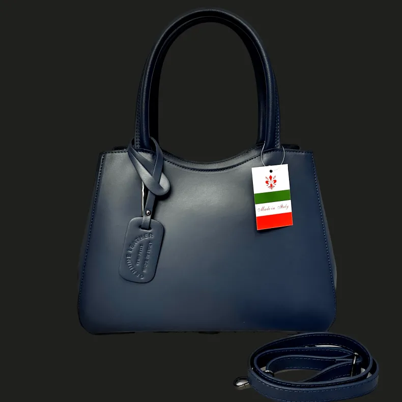 Rigid Handcrafted Bag In Smooth Leather