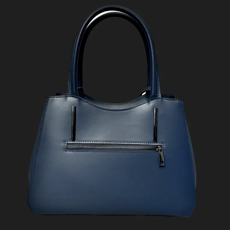 Rigid Handcrafted Bag In Smooth Leather