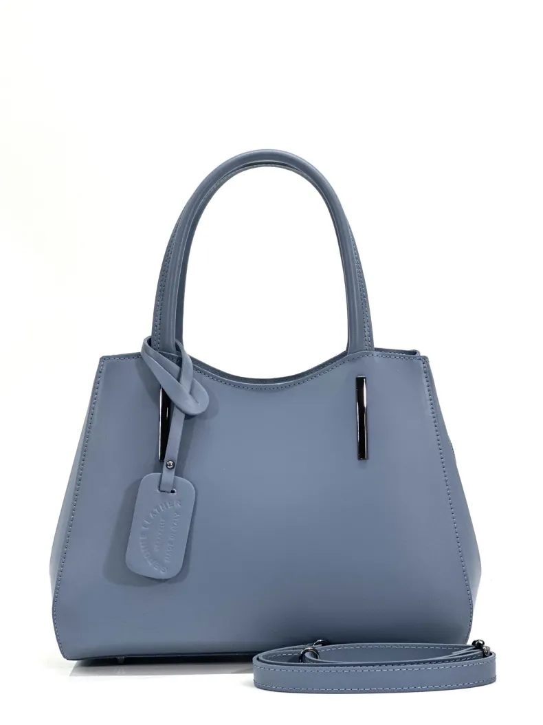 Rigid Handcrafted Bag In Smooth Leather