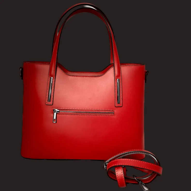 Rigid Handcrafted Bag In Smooth Leather