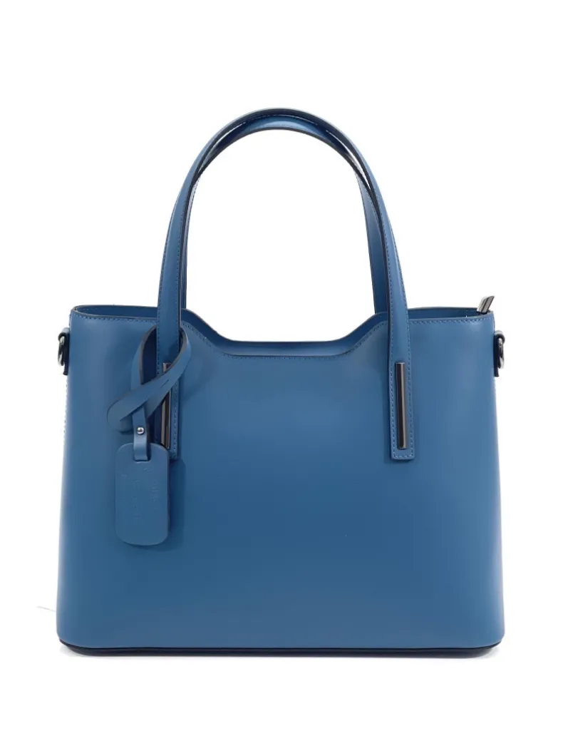 Rigid Handcrafted Bag In Smooth Leather