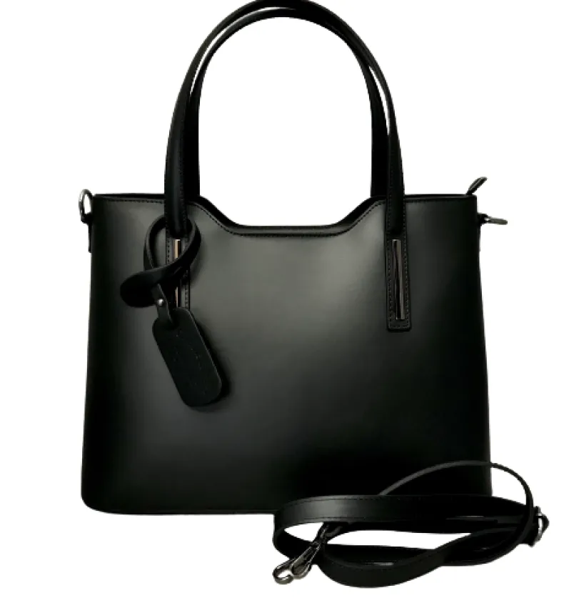 Rigid Handcrafted Bag In Smooth Leather