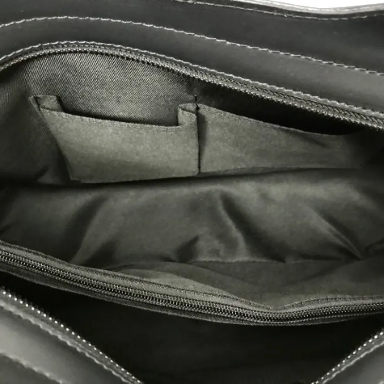 Rigid Handcrafted Bag In Smooth Leather