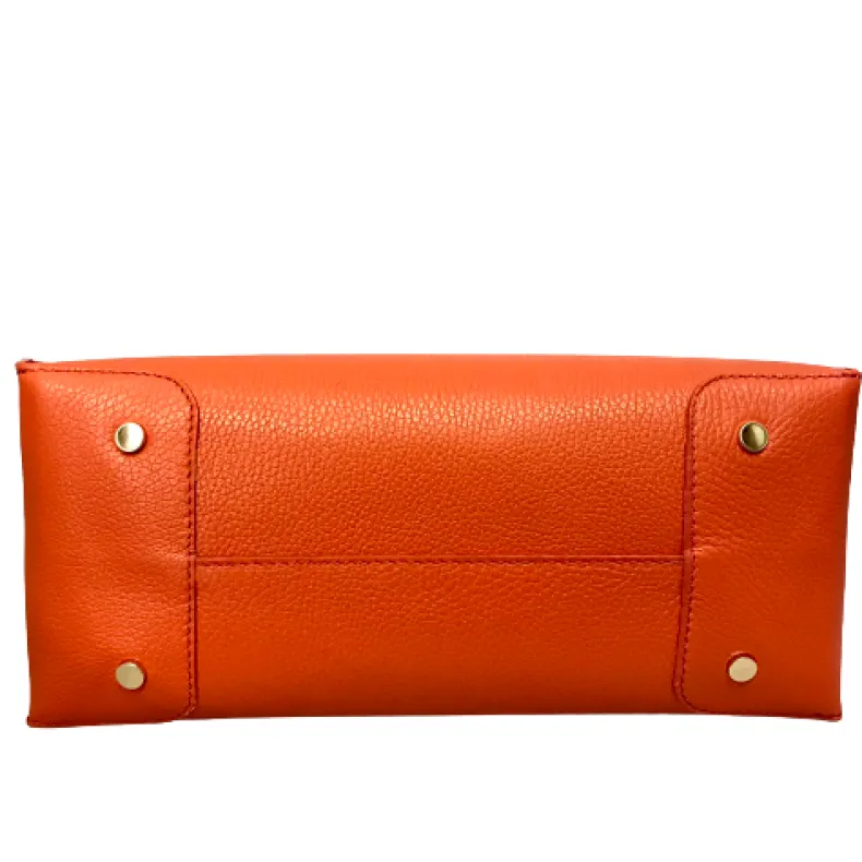 Rigid Handmade Bag In Textured Leather