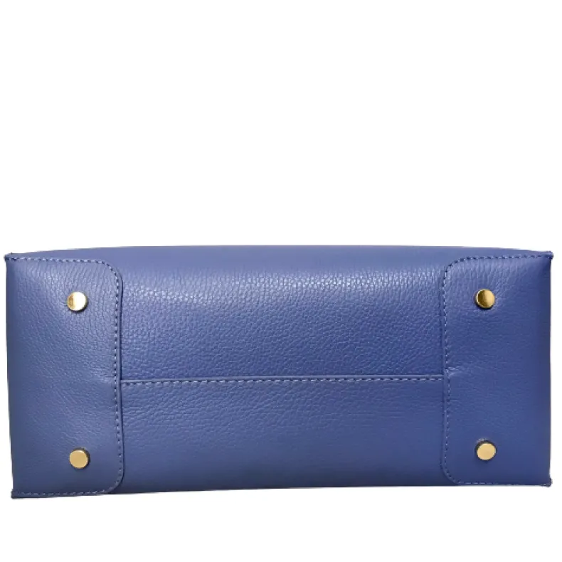 Rigid Handmade Bag In Textured Leather