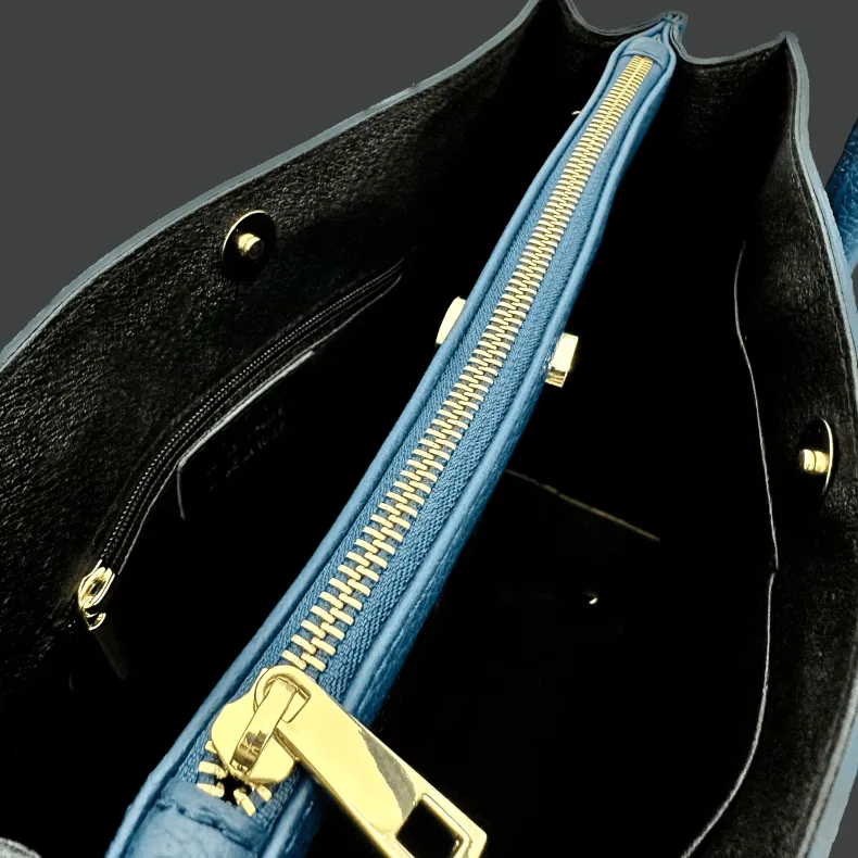 Rigid Handmade Bag In Textured Leather