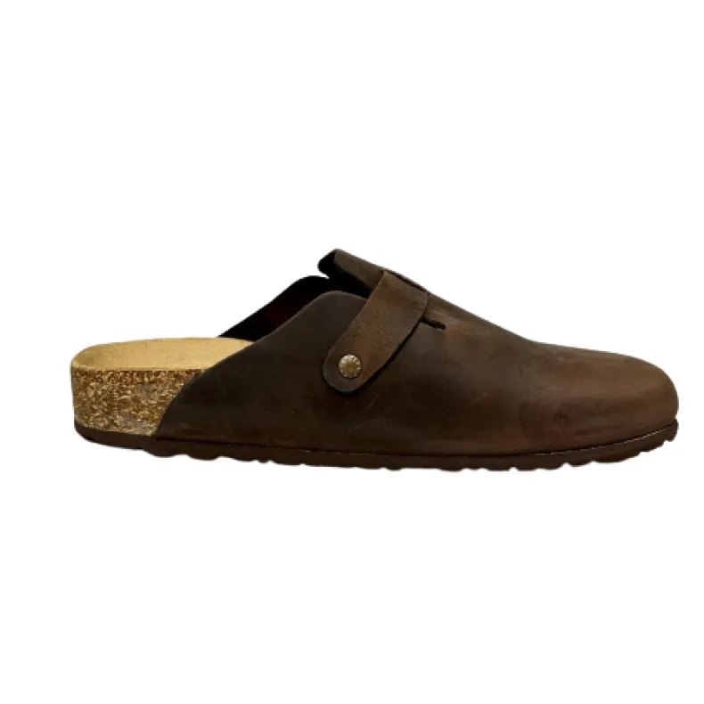 Sabot In Vibram Dark Brown Bionatura Oiled Leather