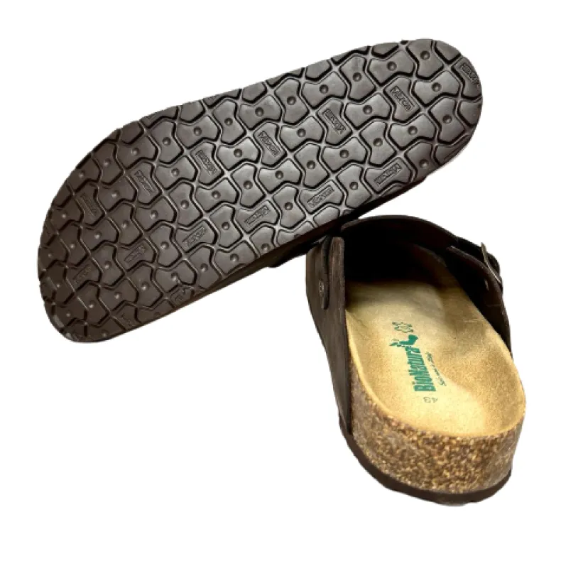 Sabot In Vibram Dark Brown Bionatura Oiled Leather