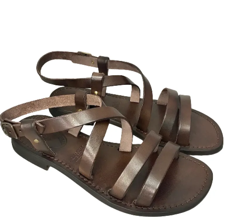 Sandal In Dark Brown Leather Mod. 4400